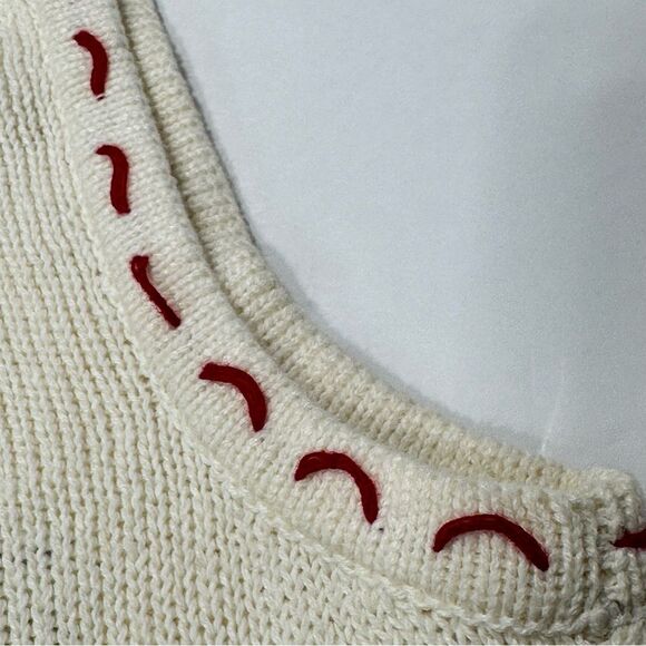 Bobbie Brooks Cotton Blend Christmas Sweater Vest Size Medium - Picture 9 of 15